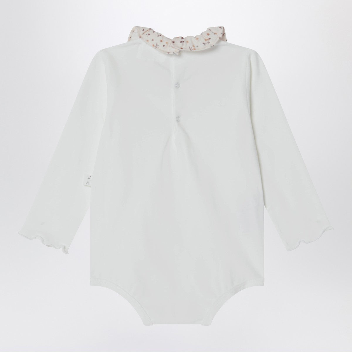 Teddy & Minou Teddy & Minou White bodysuit with neckline and floral print