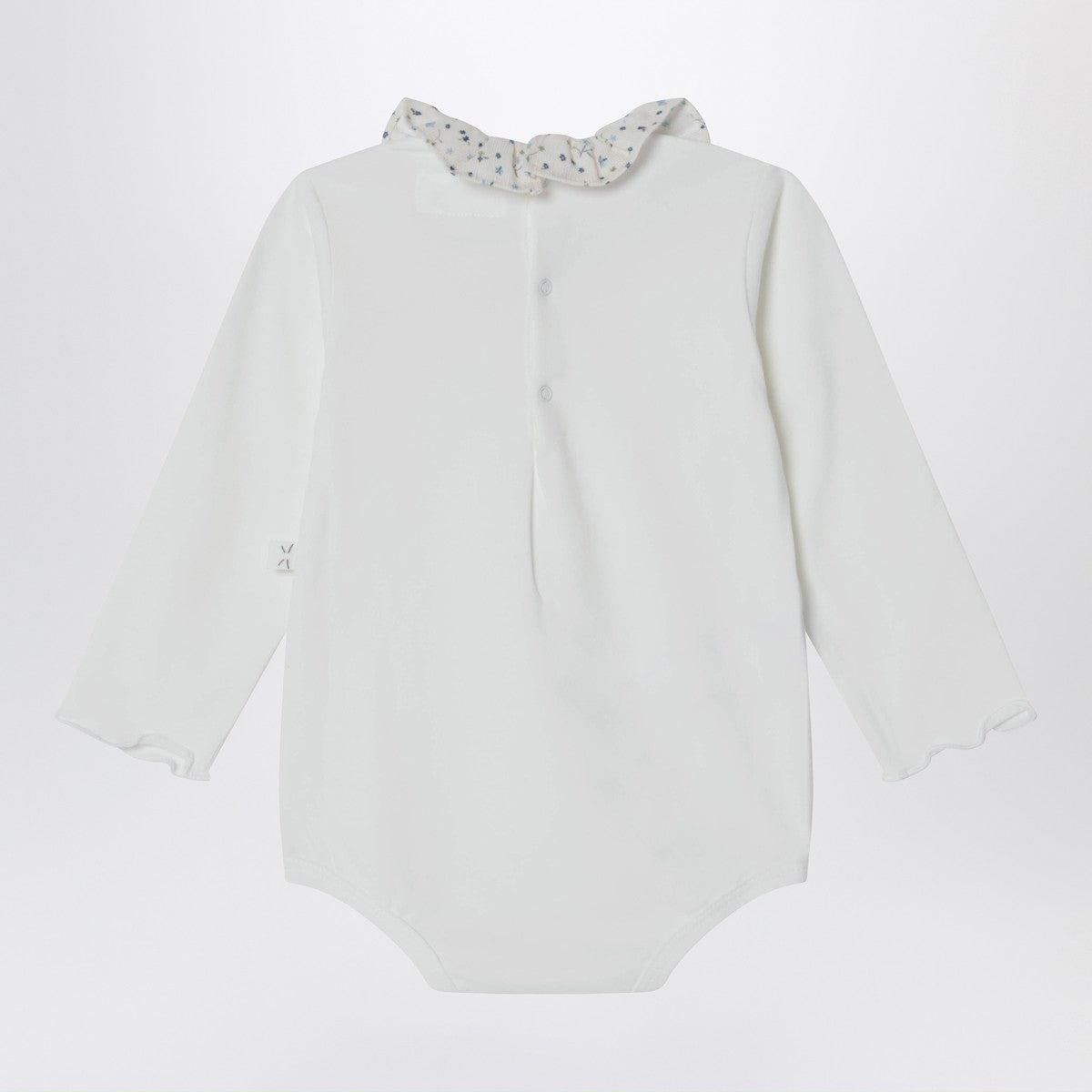 Teddy & Minou Teddy & Minou White bodysuit with neckline and floral print
