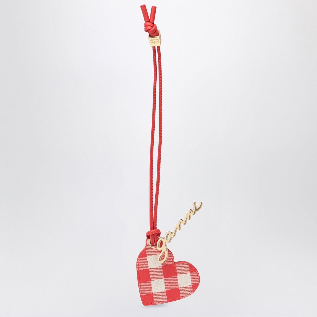 Ganni GANNI Heart-shaped mirror Bou red