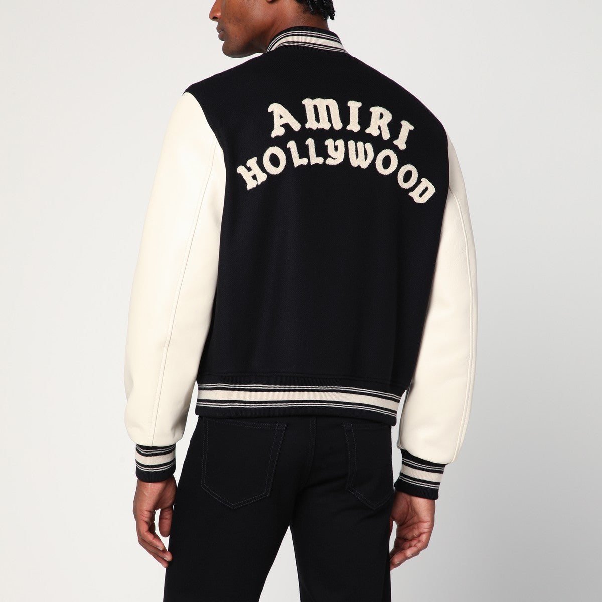 Amiri AMIRI Black/ivory wool blend bomber jacket