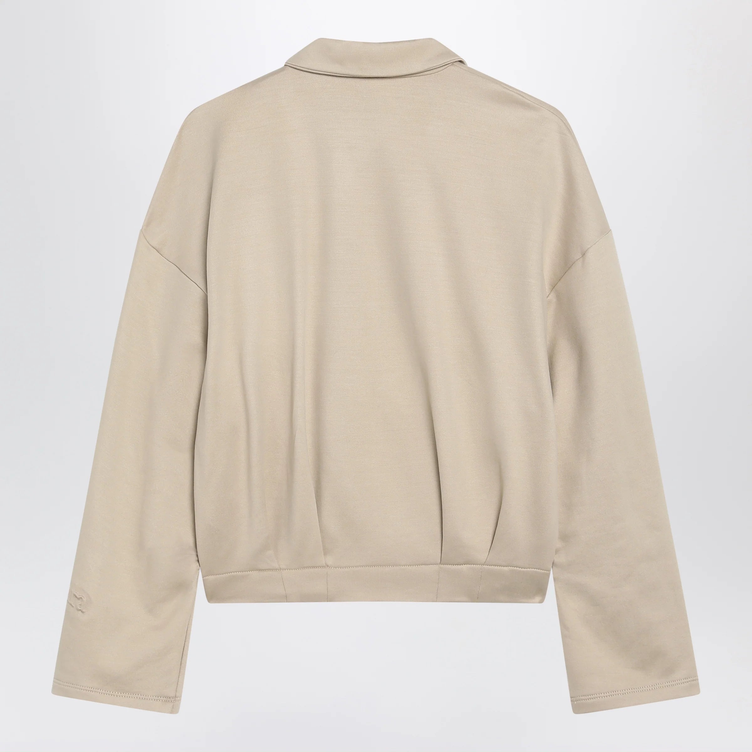 Max Mara Beige cropped sweatshirt in silk blend