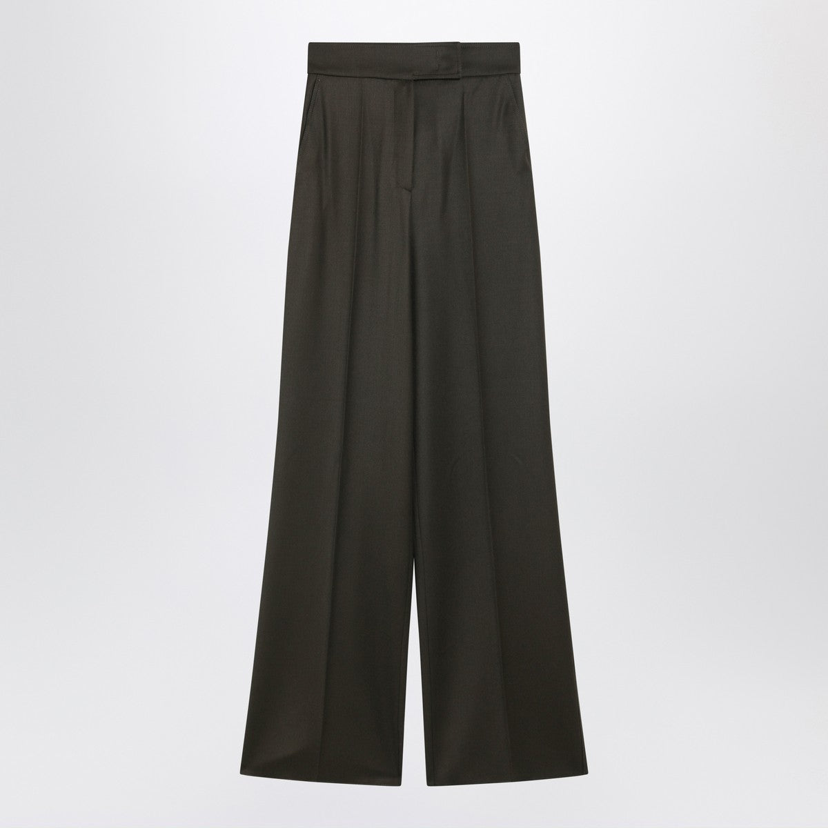 Max Mara Max Mara Moss green wide-leg wool trousers