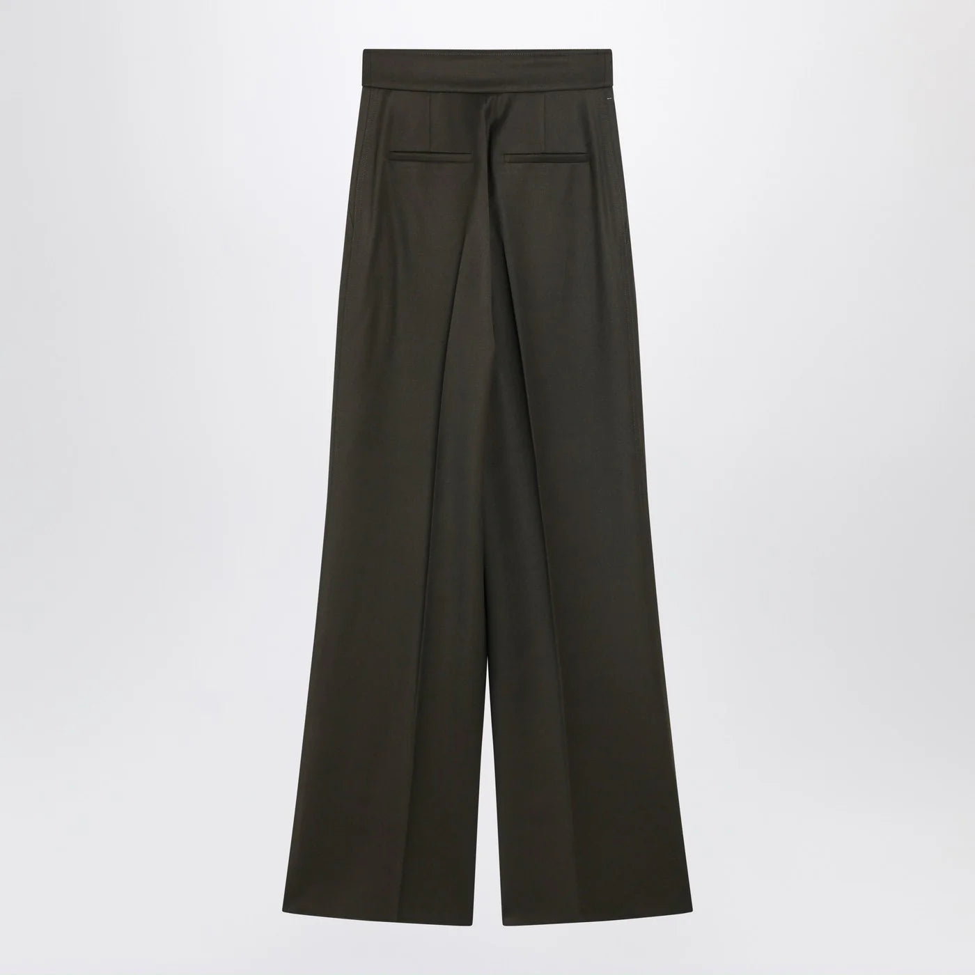 Max Mara Moss green wide-leg wool trousers