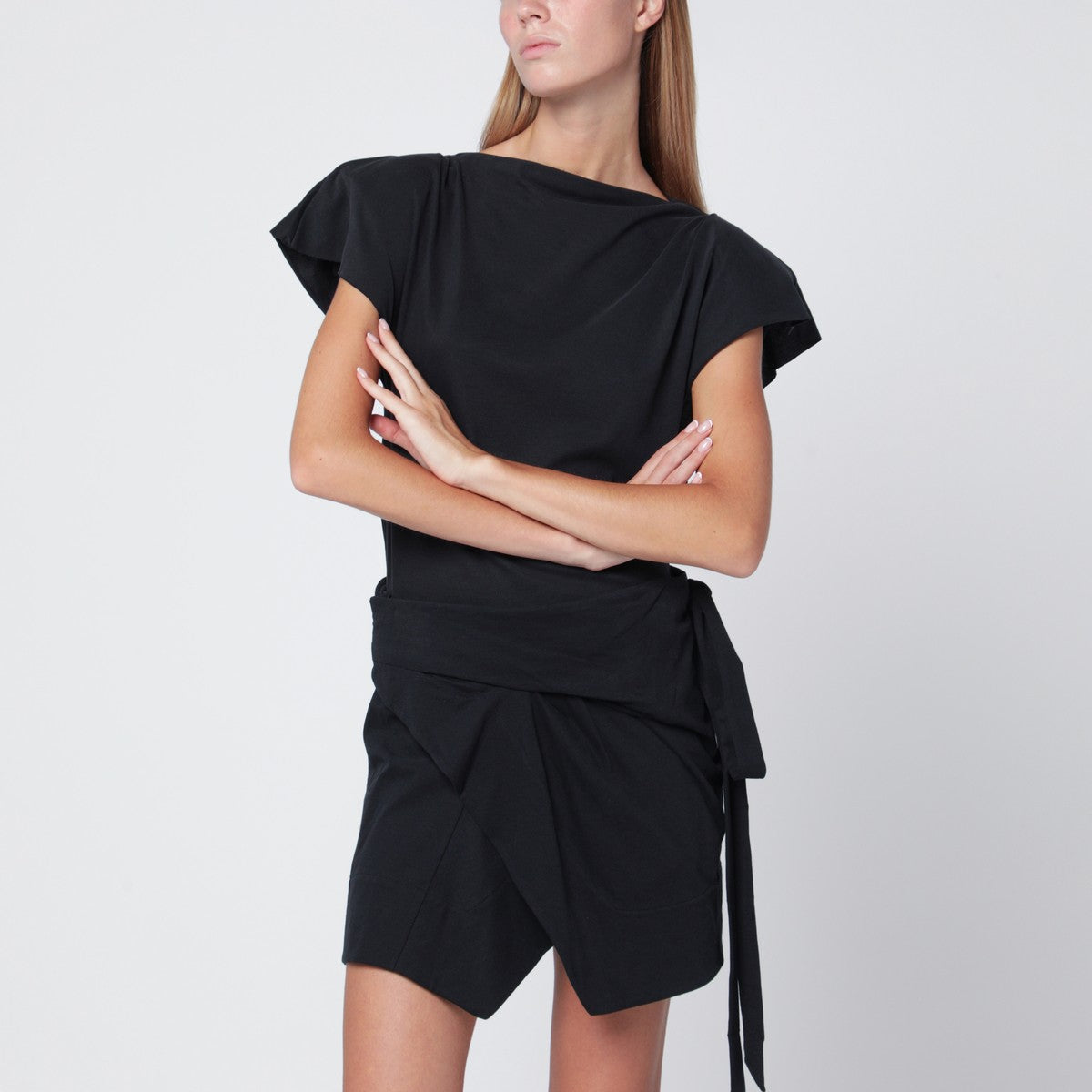 Isabel Marant ISABEL MARANT Black Sebani asymmetrical T-shirt