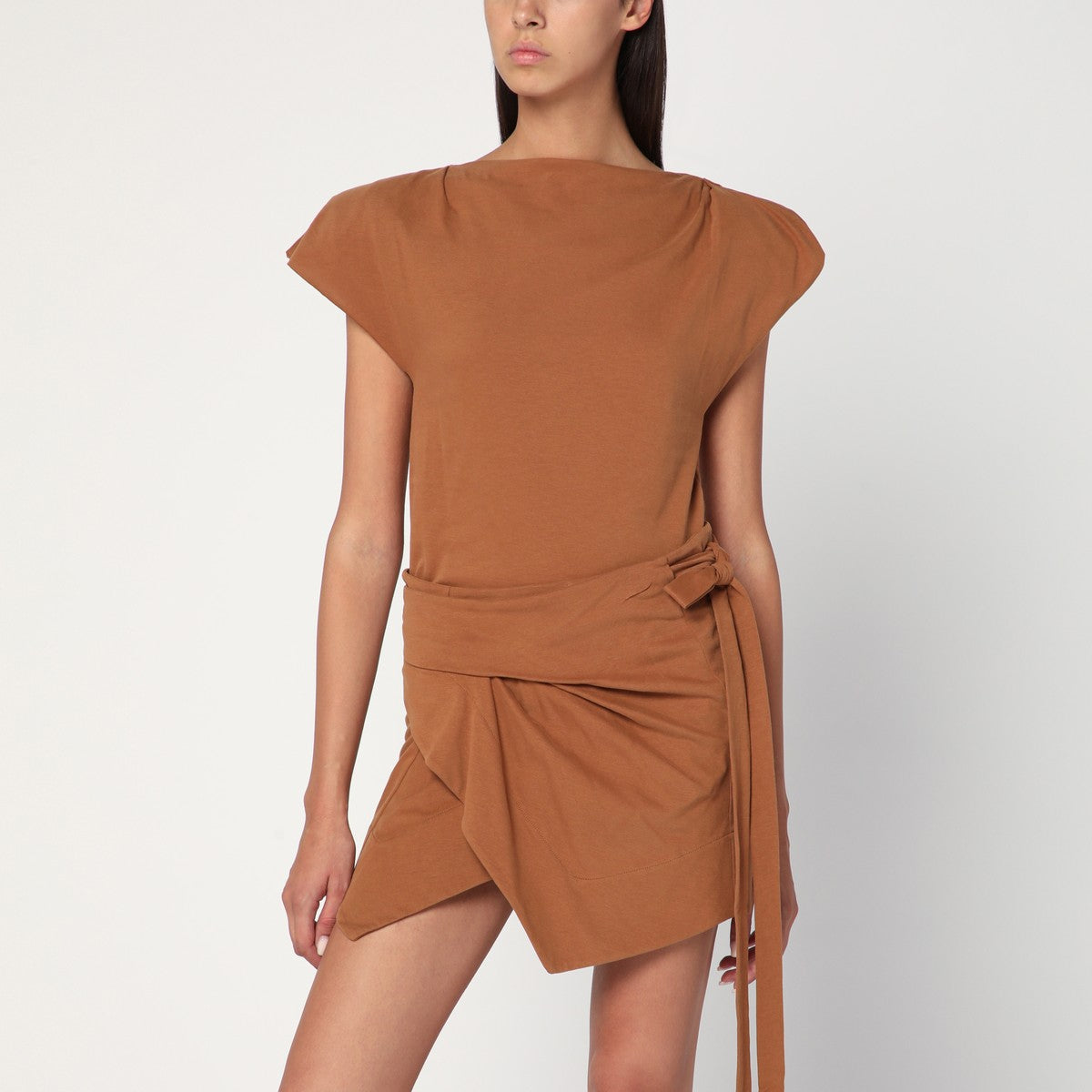 Isabel Marant ISABEL MARANT Asymmetrical Sebani T-shirt in caramel colour
