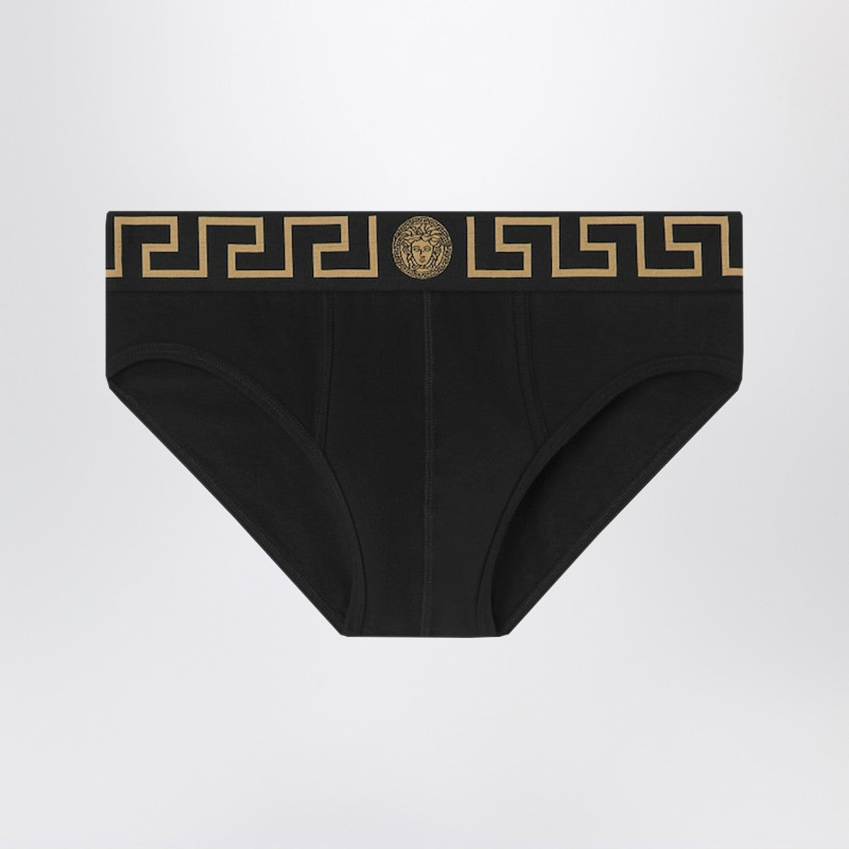 Versace Versace Black briefs with Greca waistband