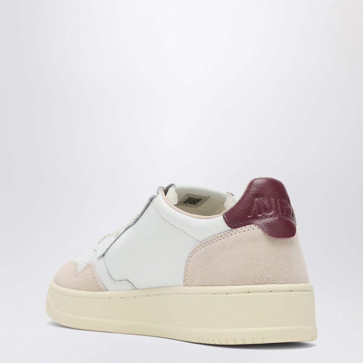 Autry AUTRY Medalist sneakers in white/burgundy leather and suede