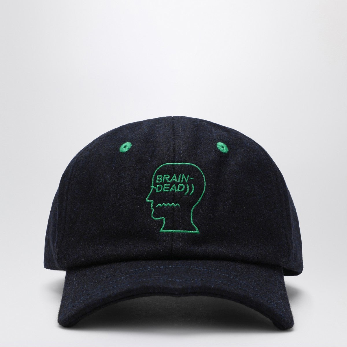 Brain Dead Brain Dead Navy wool-blend baseball cap