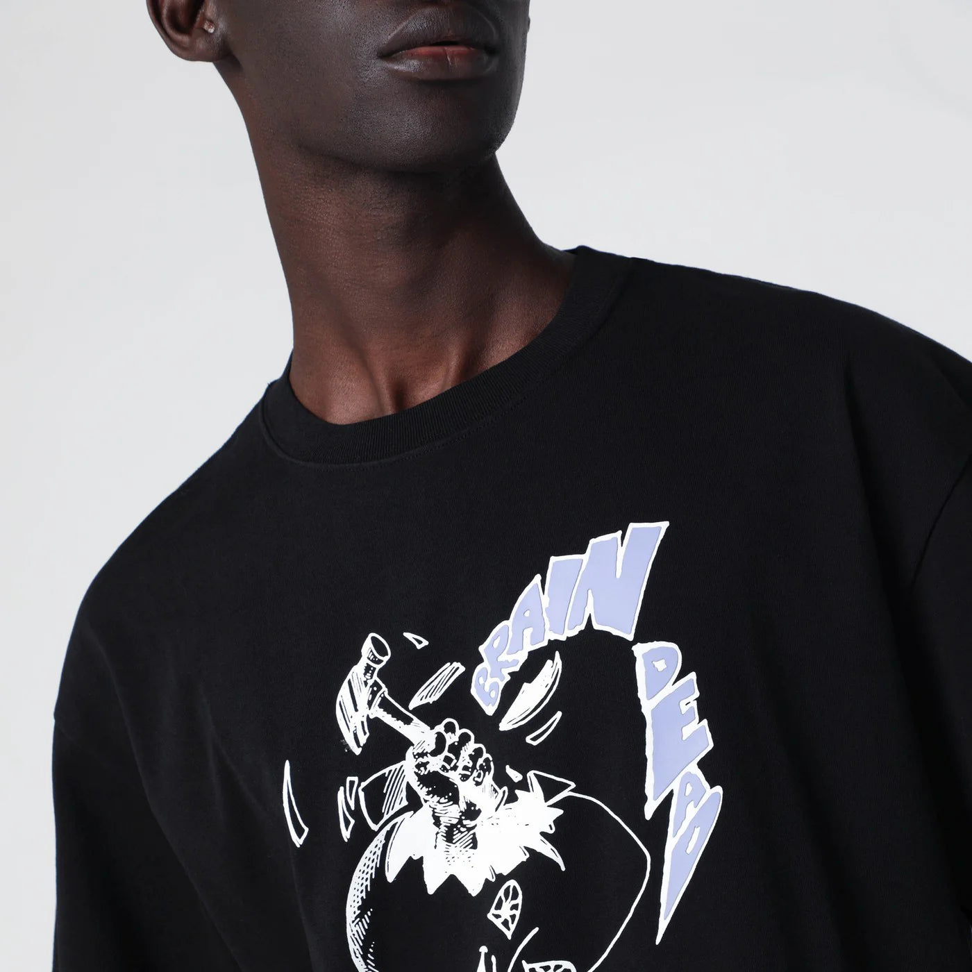 Brain Dead Black T-shirt with logo print