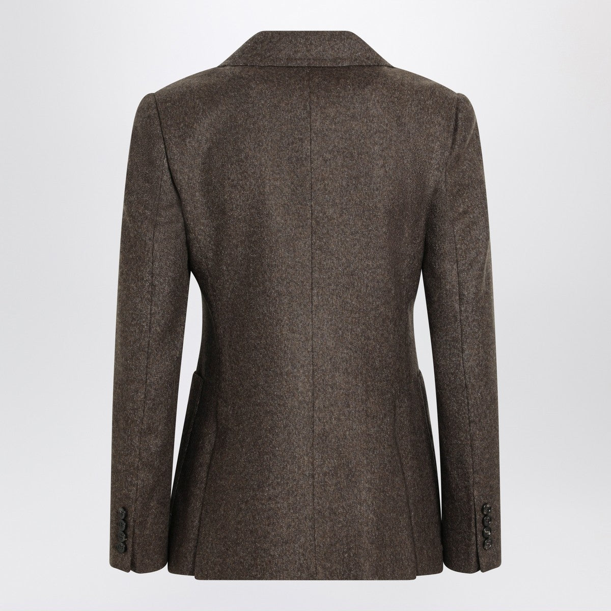Max Mara Max Mara Brown single-breasted jacket in wool tweed