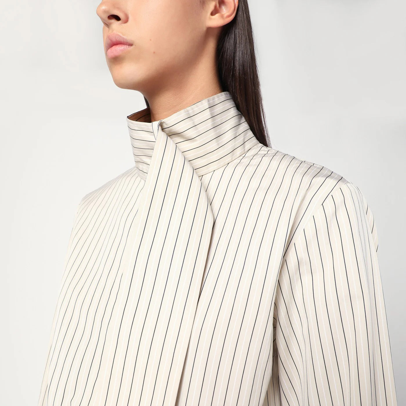 Patou Striped shirt with scarf collar