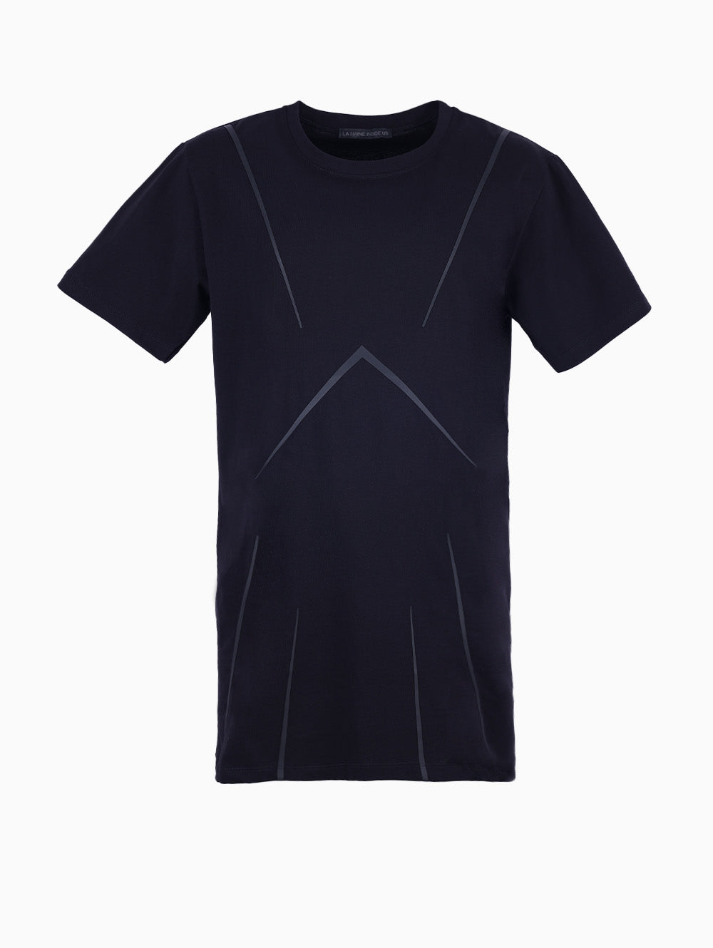 LA HAINE Men’s Black Designer T-Shirt with subtle graphic detailing – Italian casual wear from Luxe Marca