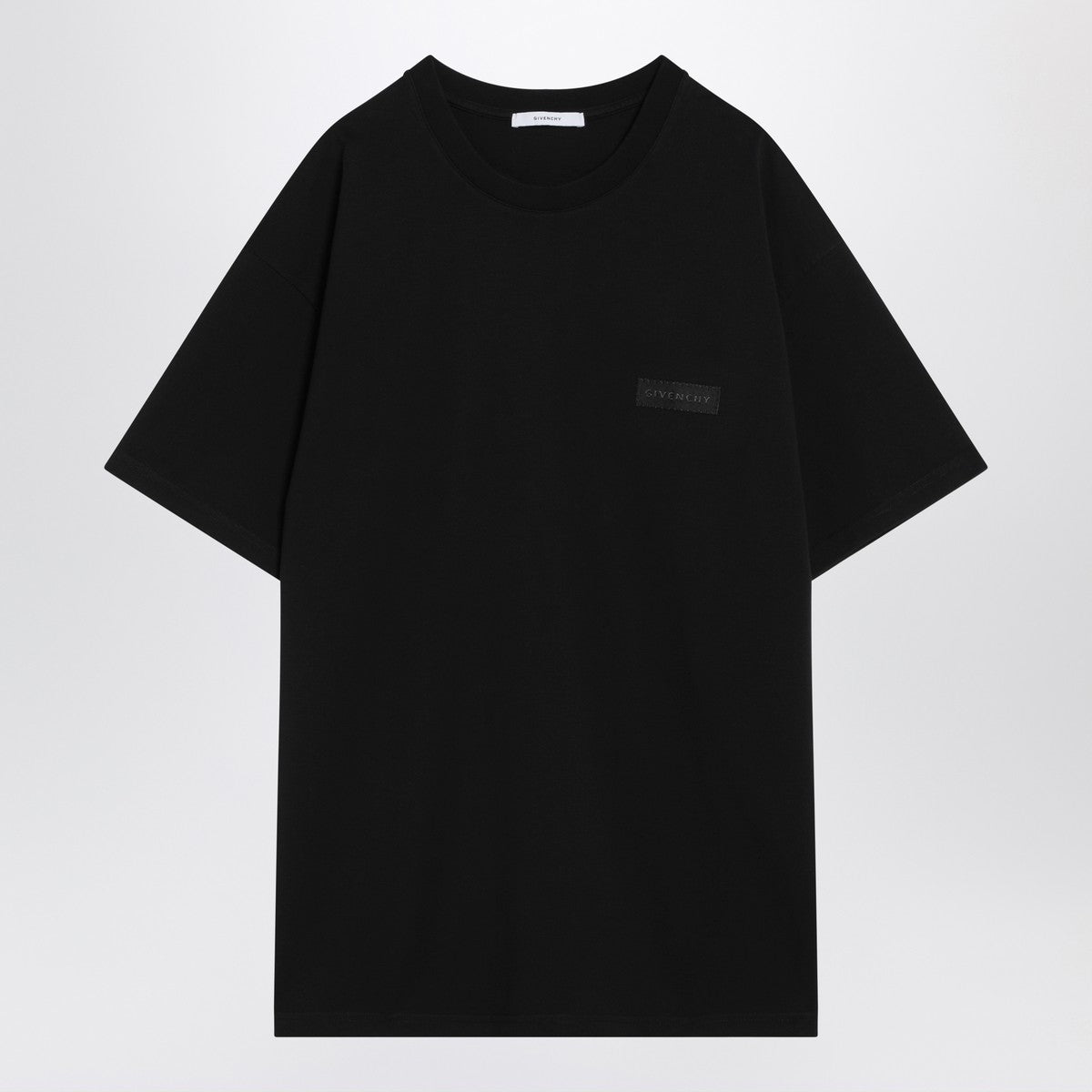 Givenchy Givenchy Black cotton T-shirt with logo patch