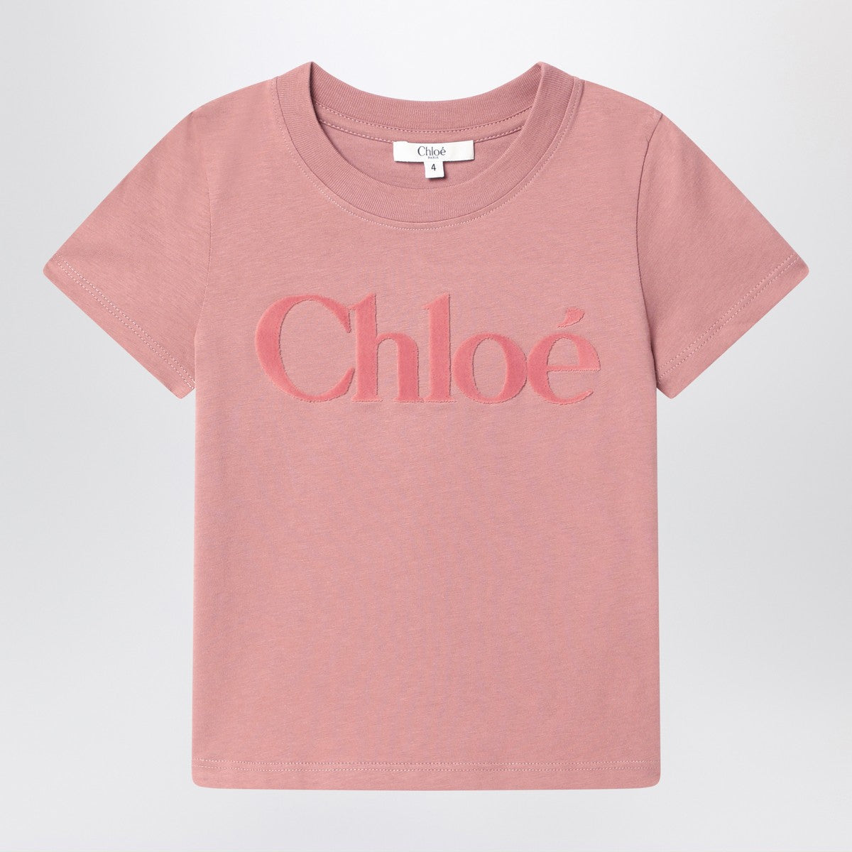 Chloé Chloé Pink cotton T-shirt with logo