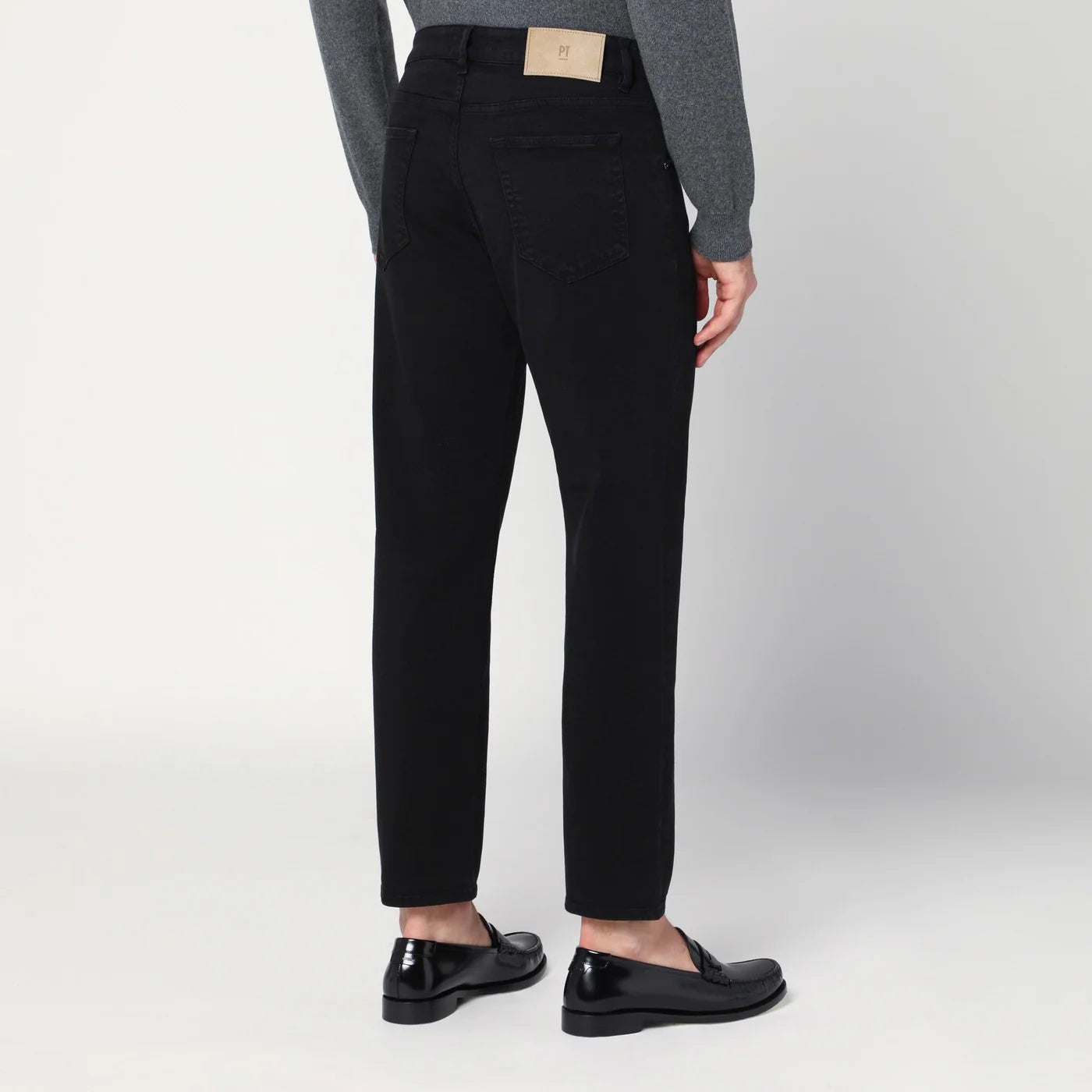 PT Torino Denim Black cotton trousers