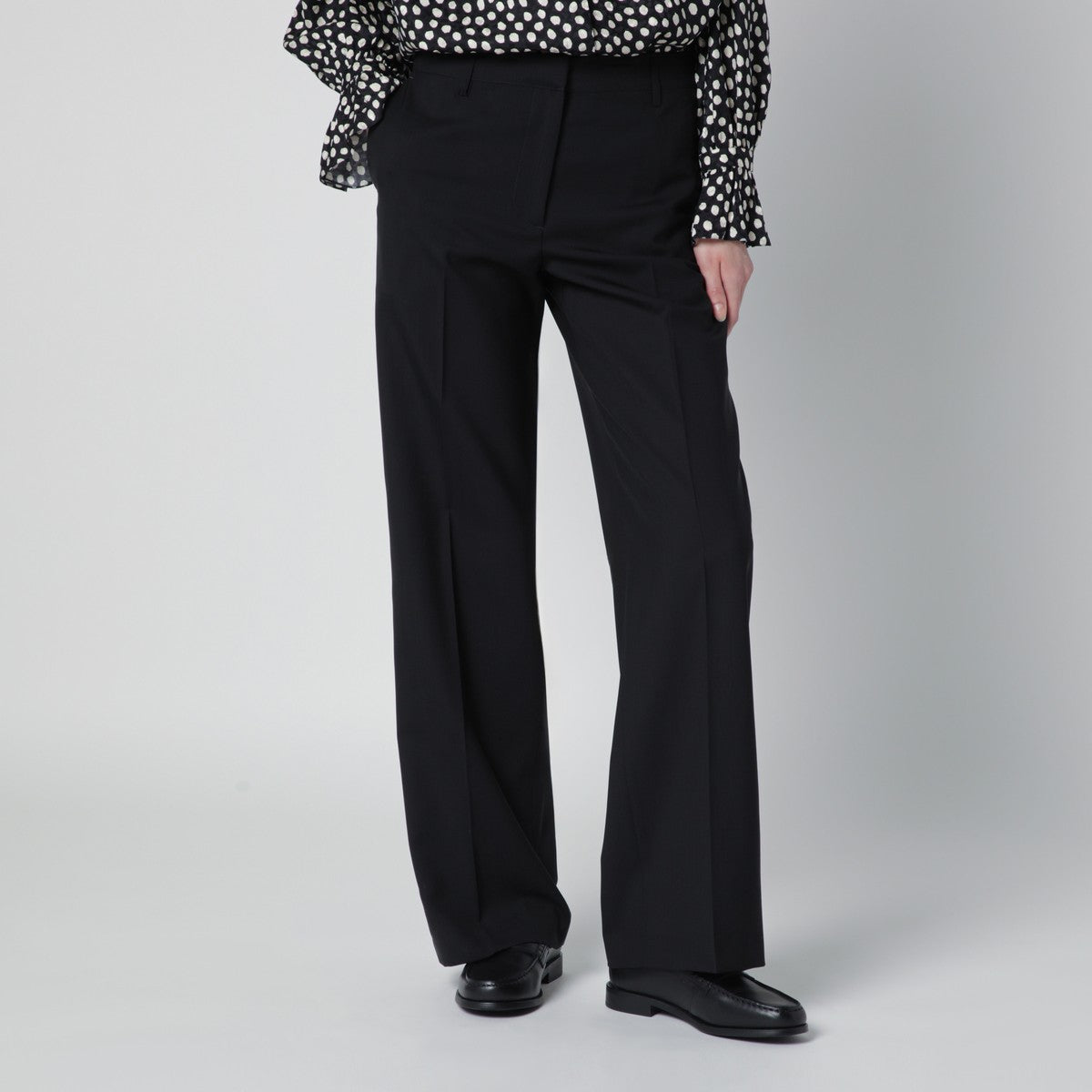 PT Torino Black wool trousers