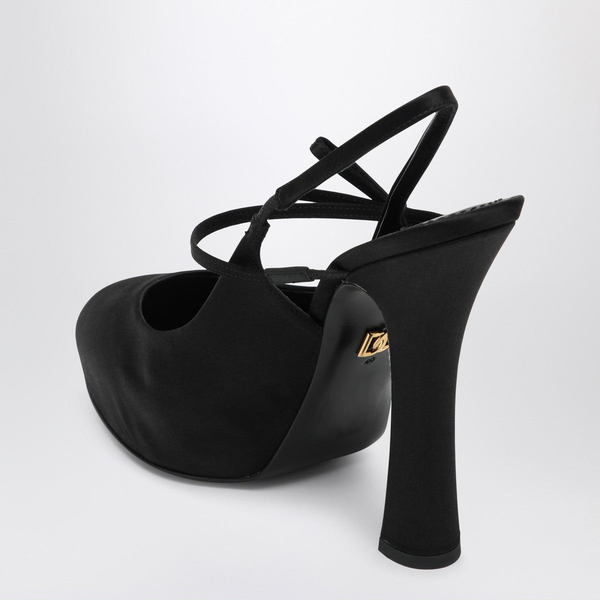 Dolce & Gabbana Dolce & Gabbana Dolce&Gabbana High black satin slingback