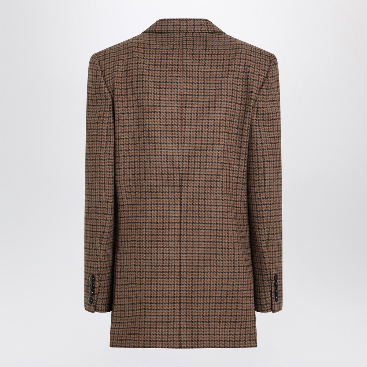 Chloé Chloé Brown/black houndstooth double-breasted jacket