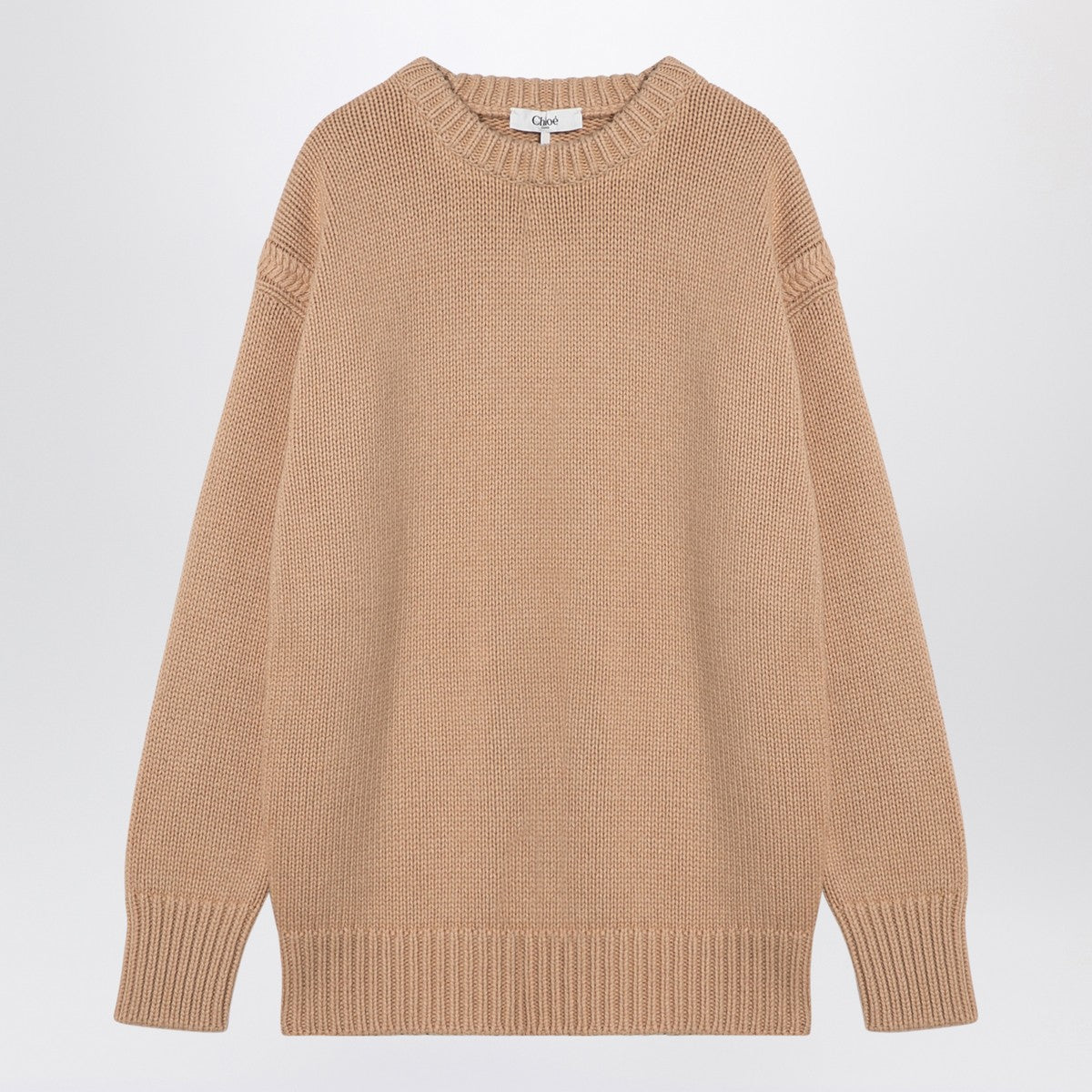Chloé Chloé Nude cashmere and cotton oversize jumper