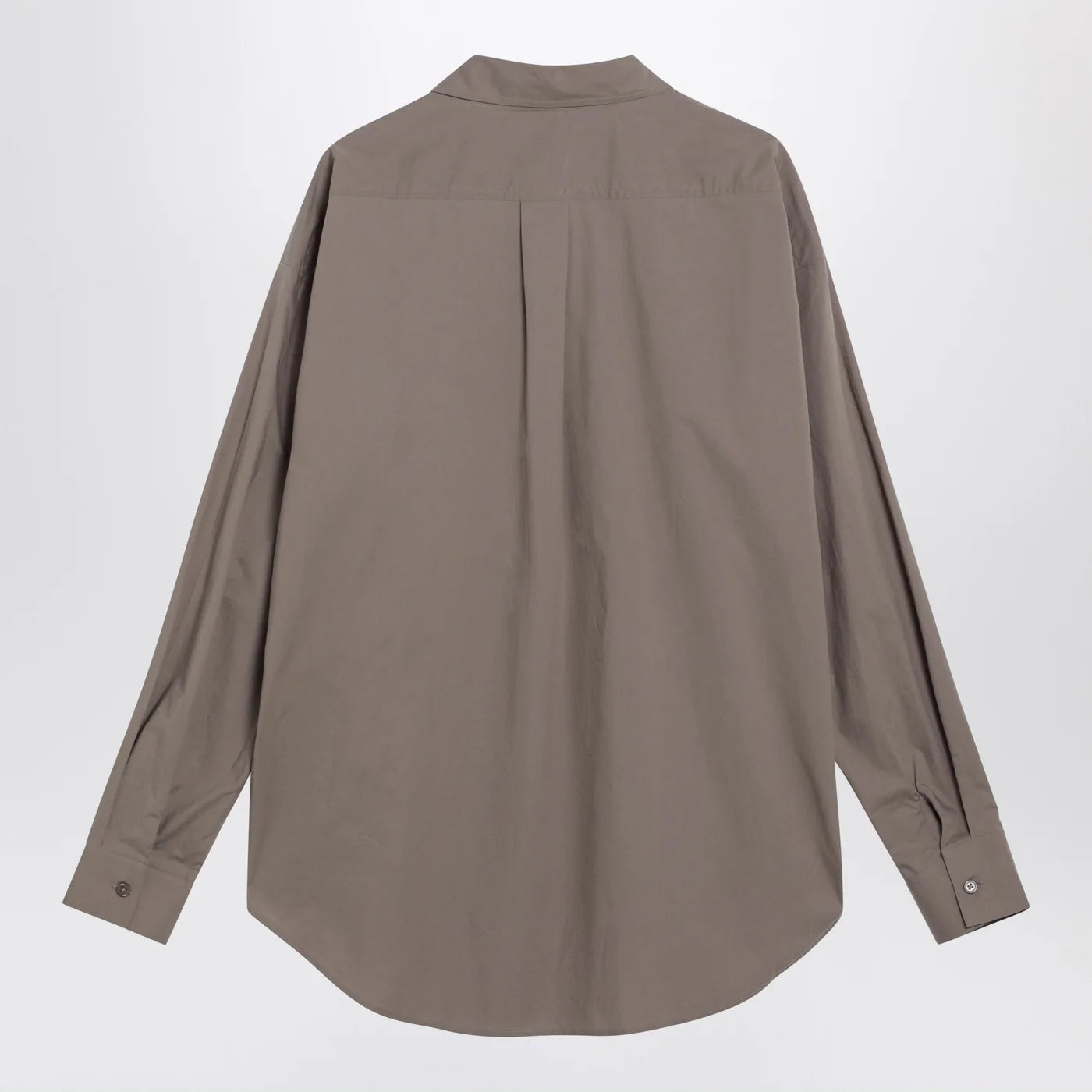 The Frankie Shop Taupe Ornella asymmetric shirt