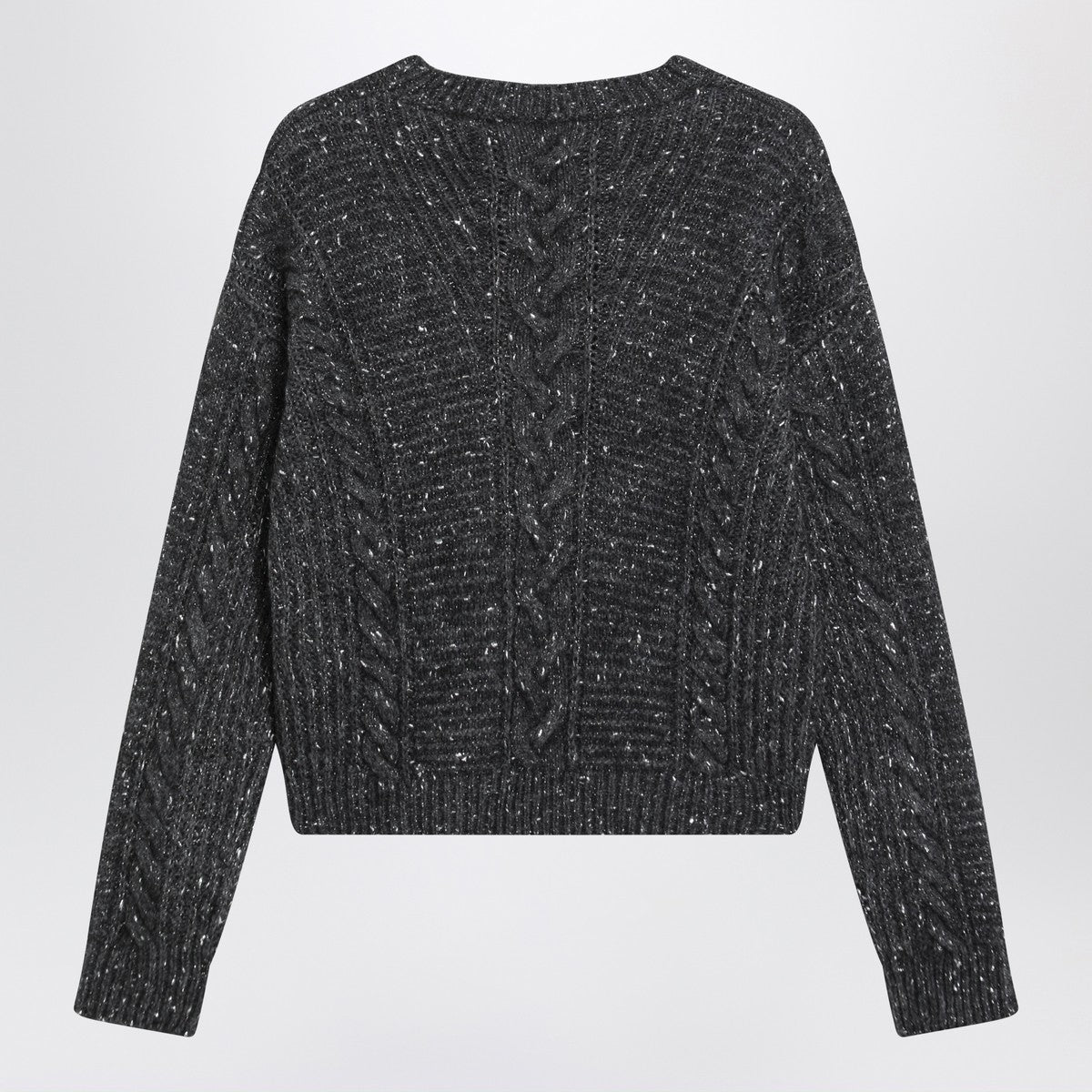 Max Mara Studio Max Mara Studio Anthracite boxy sweater in alpaca blend