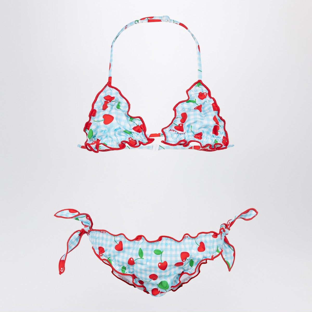 MC2 Saint Barth MC2 Saint Barth Cris bikini with Vichy and cherries pattern