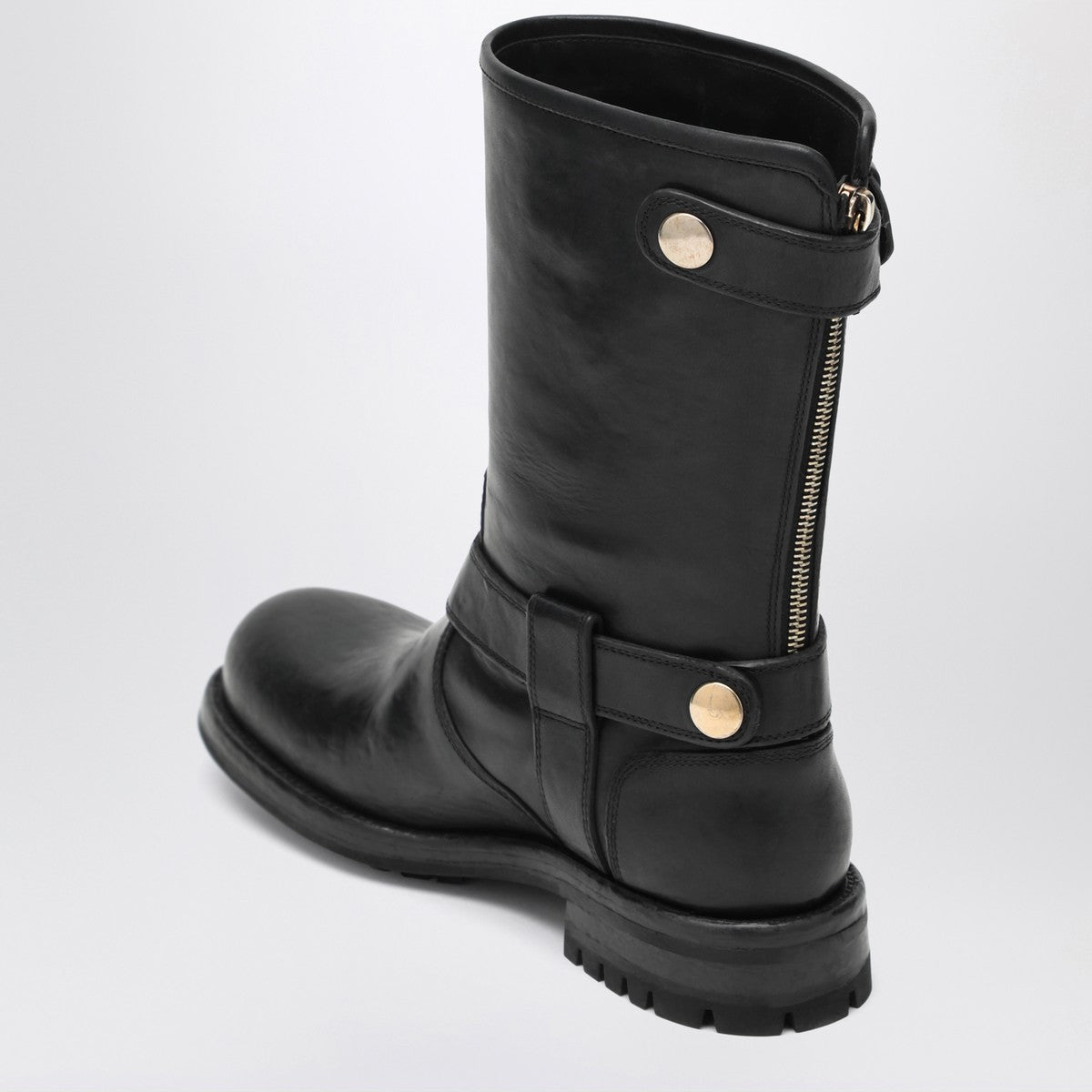 Dolce & Gabbana Dolce & Gabbana Dolce&Gabbana Black leather boot with buckles