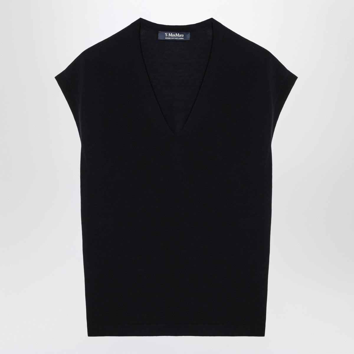 S Max Mara S Max Mara Navy blue wool vest