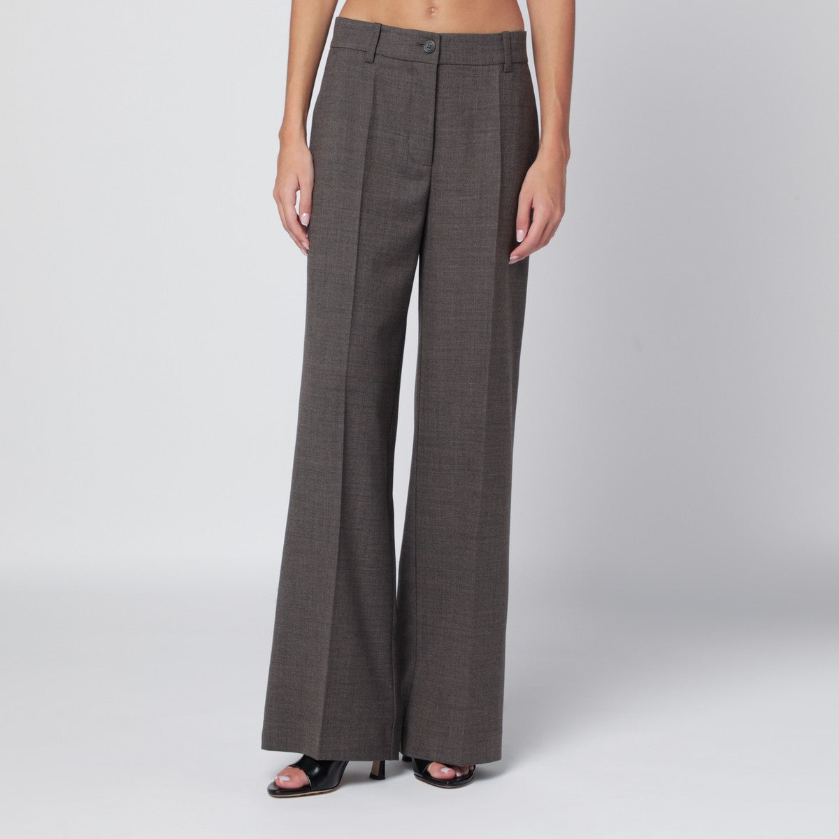 P.A.R.O.S.H. P.A.R.O.S.H. Chestnut-coloured wool blend trousers