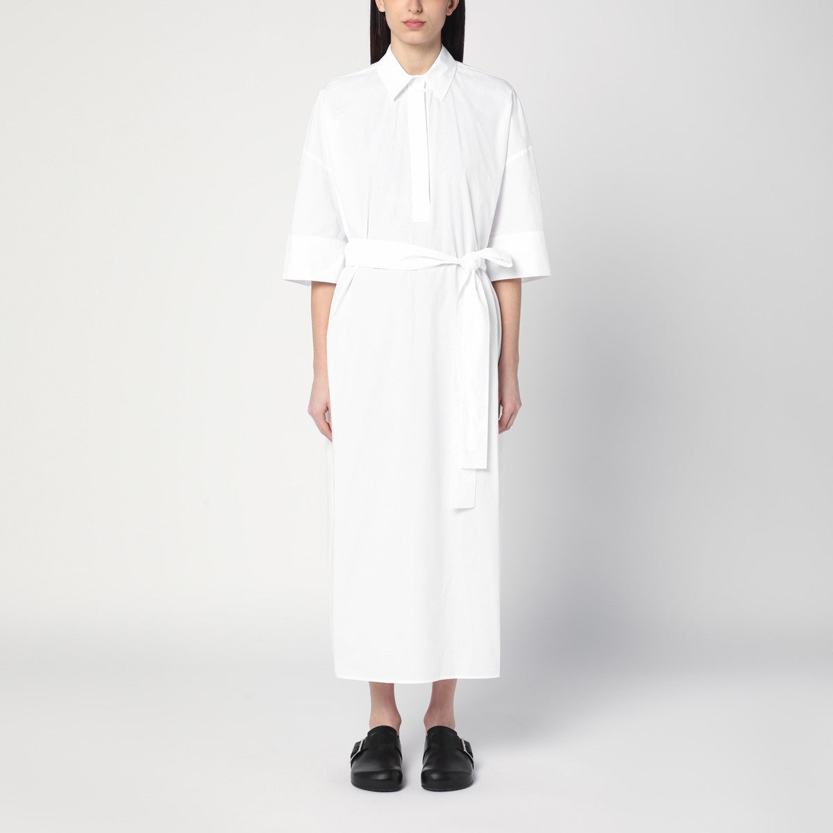 P.A.R.O.S.H. P.A.R.O.S.H. White chemise dress in cotton