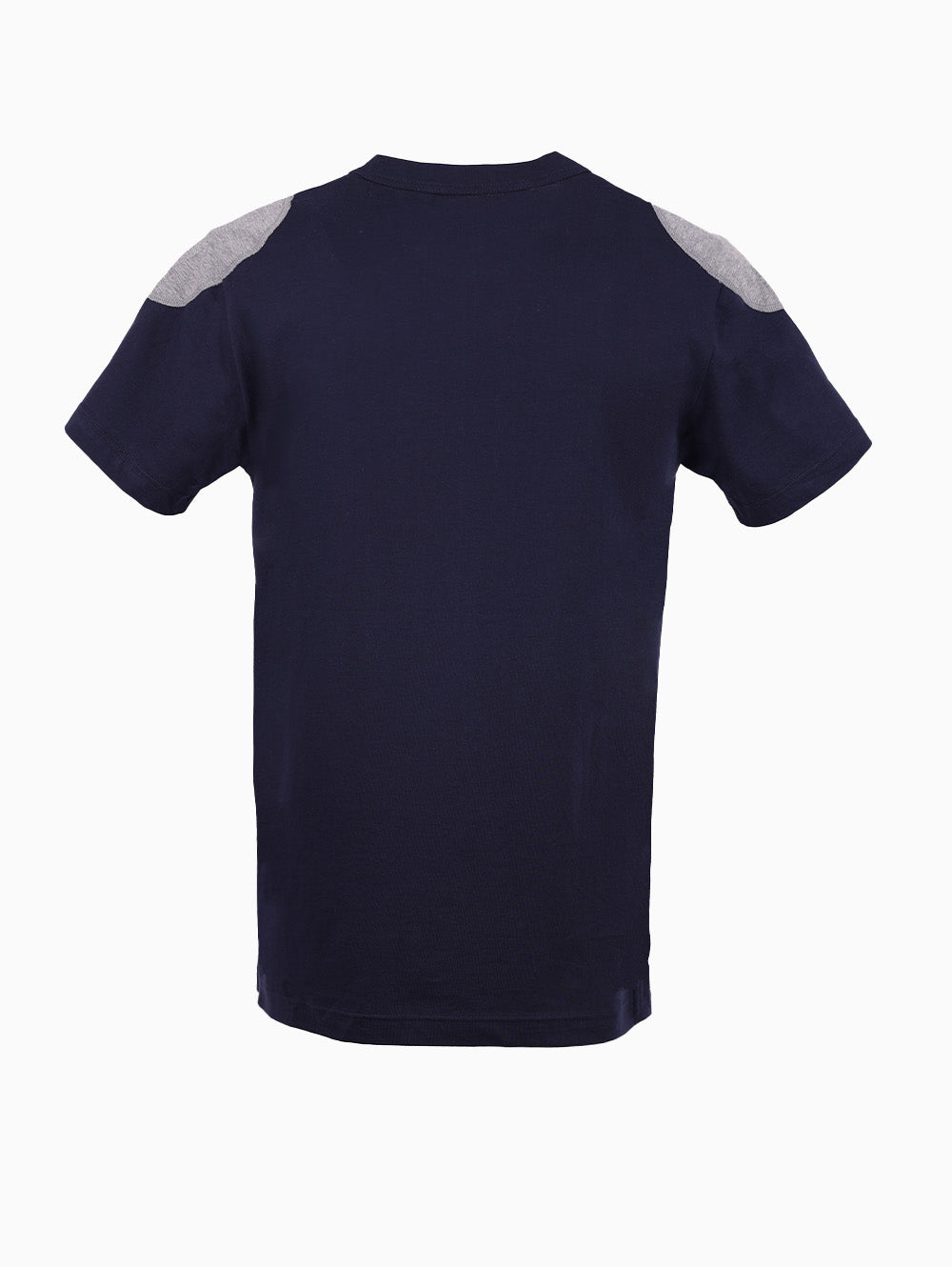 Squadra Navale Dark Blue Men’s T-Shirt with Grey Shoulders – Back View