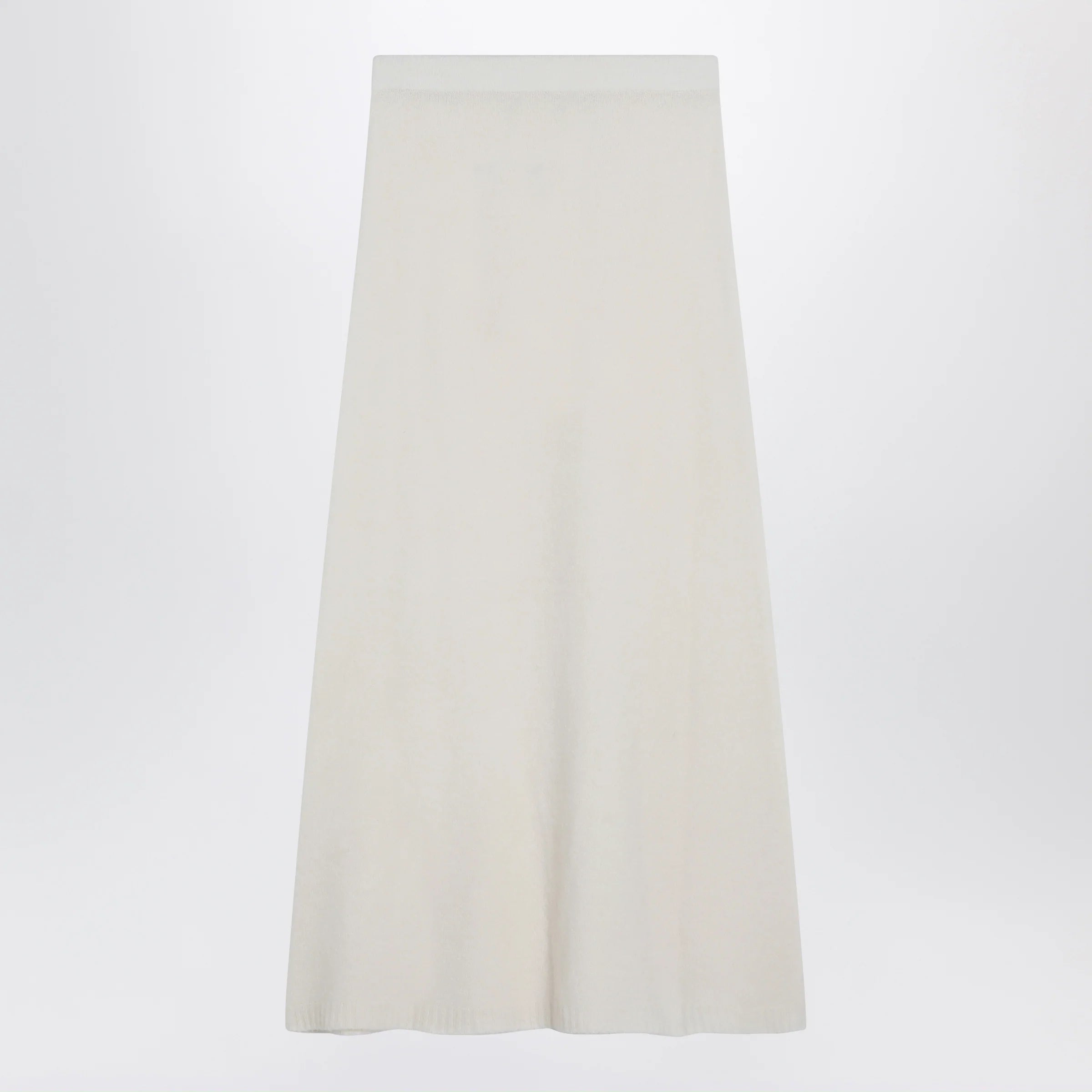Max Mara Ivory skirt in stretch cashmere knit