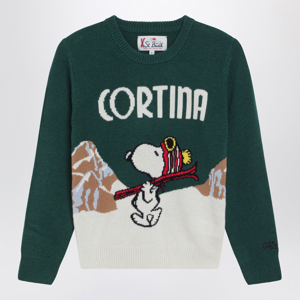 MC2 Saint Barth MC2 Saint Barth Green wool-blend sweater with Snoopy Cortina