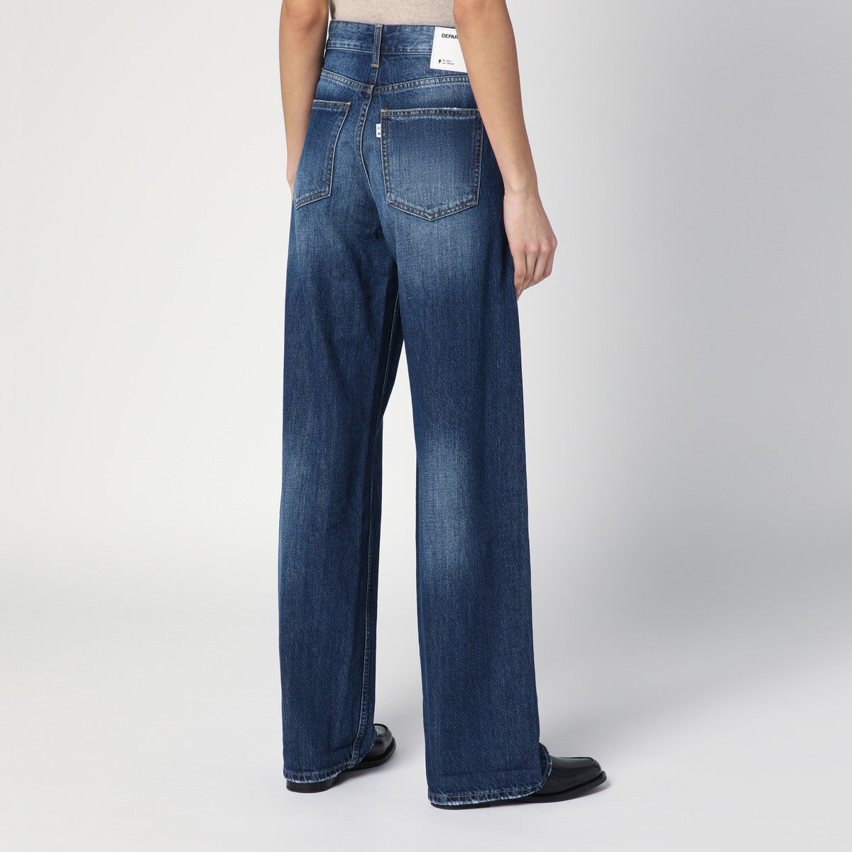 Department 5 Wide-leg Pop blue jeans with washed effect