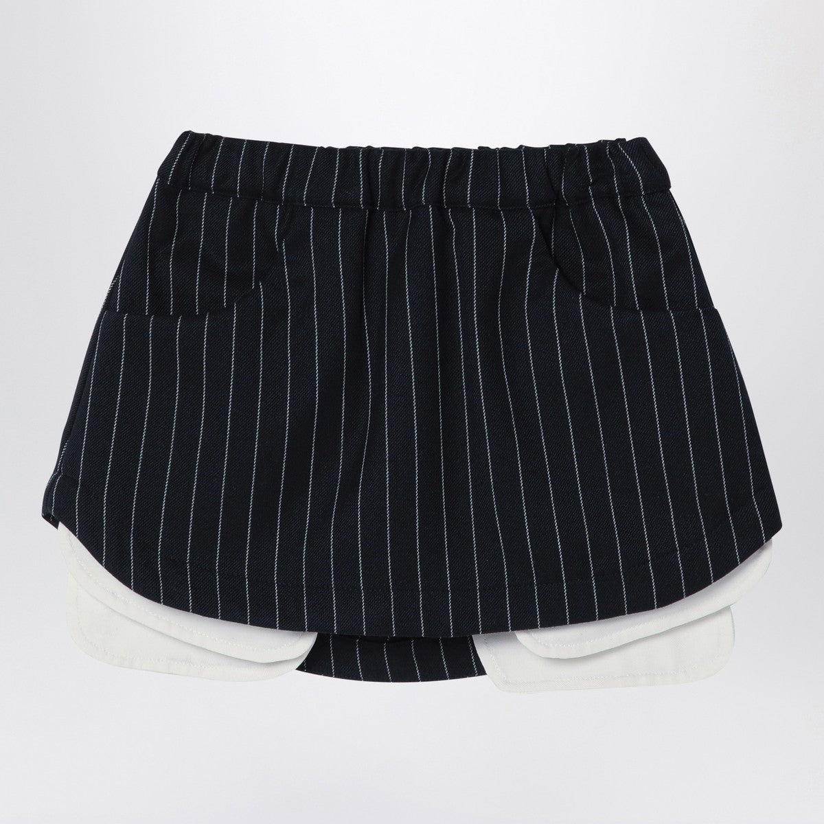 Douuod Douuod Navy blue pinstripe Grace skirt