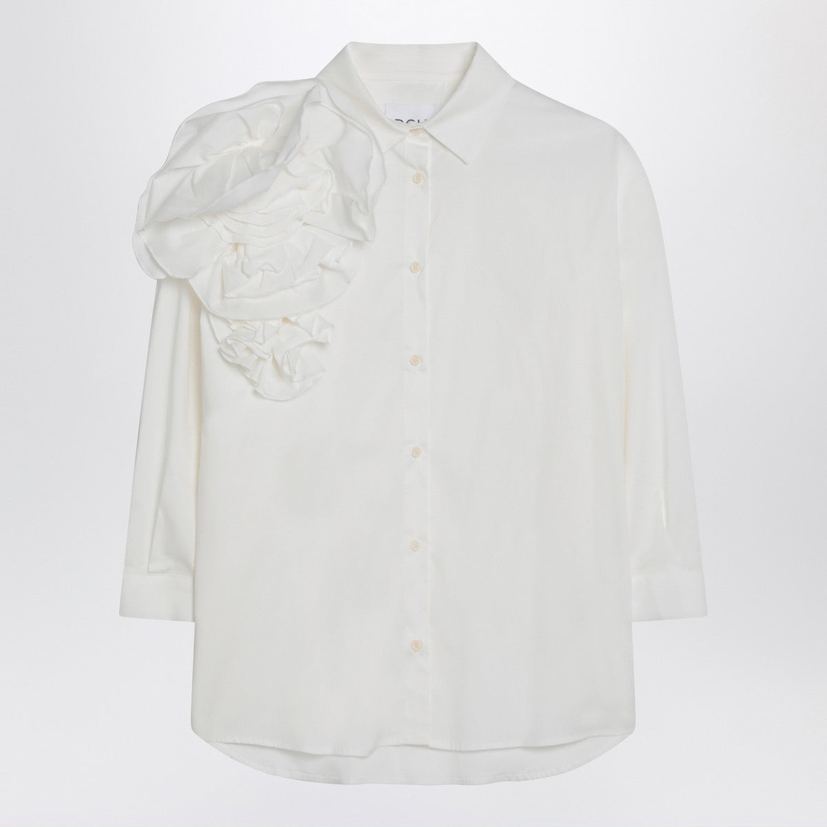 Douuod Douuod Striped shirt lime/white in cotton