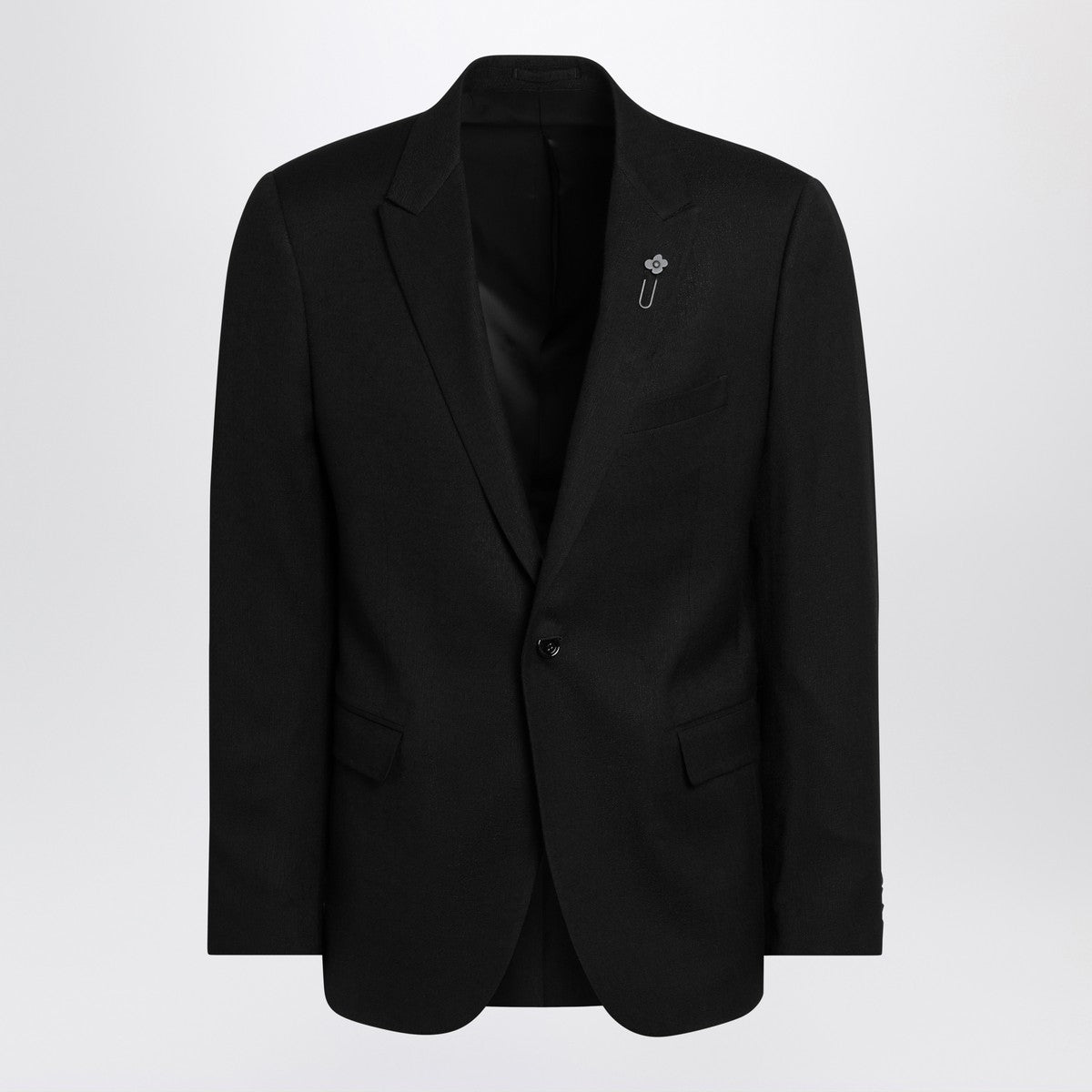 Lardini Lardini Black single-breasted jacket in wool blend