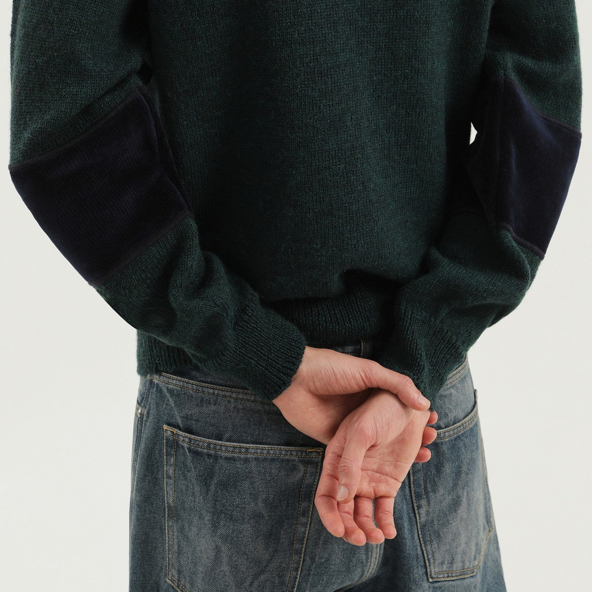 1989 STUDIO 1989 STUDIO Green and yellow turtleneck sweater