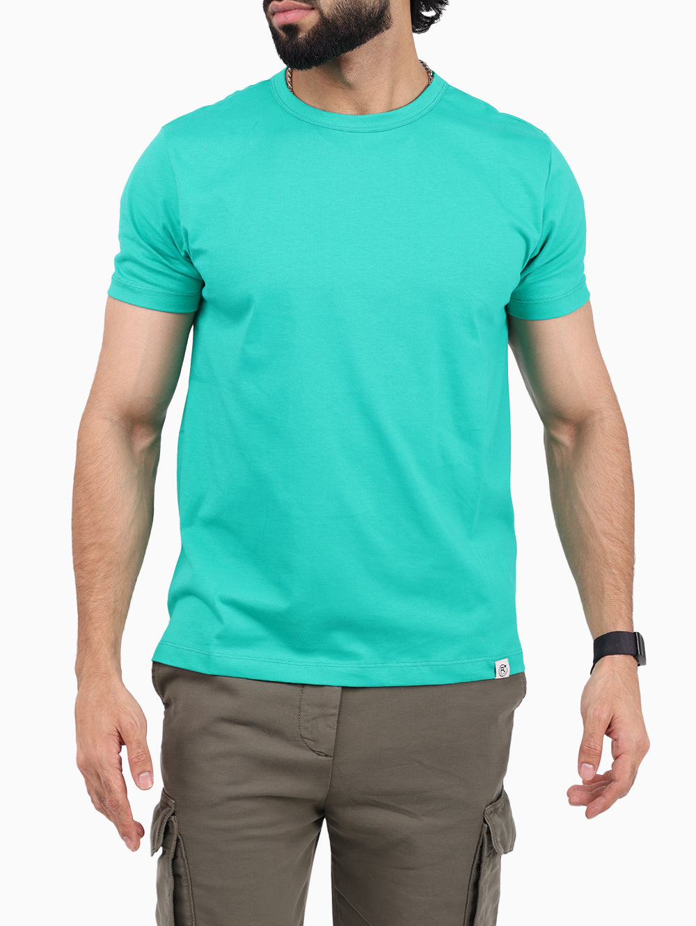 Reign Italia Men’s Green Cotton T-Shirt – Classic Crew Neck