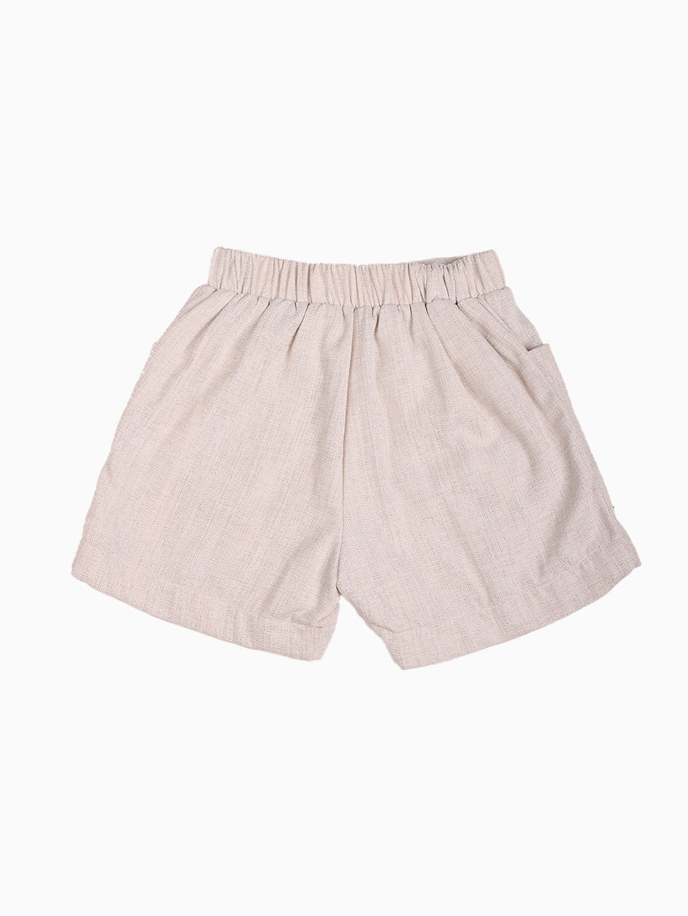 Overkids Beige Linen Shorts for Girls