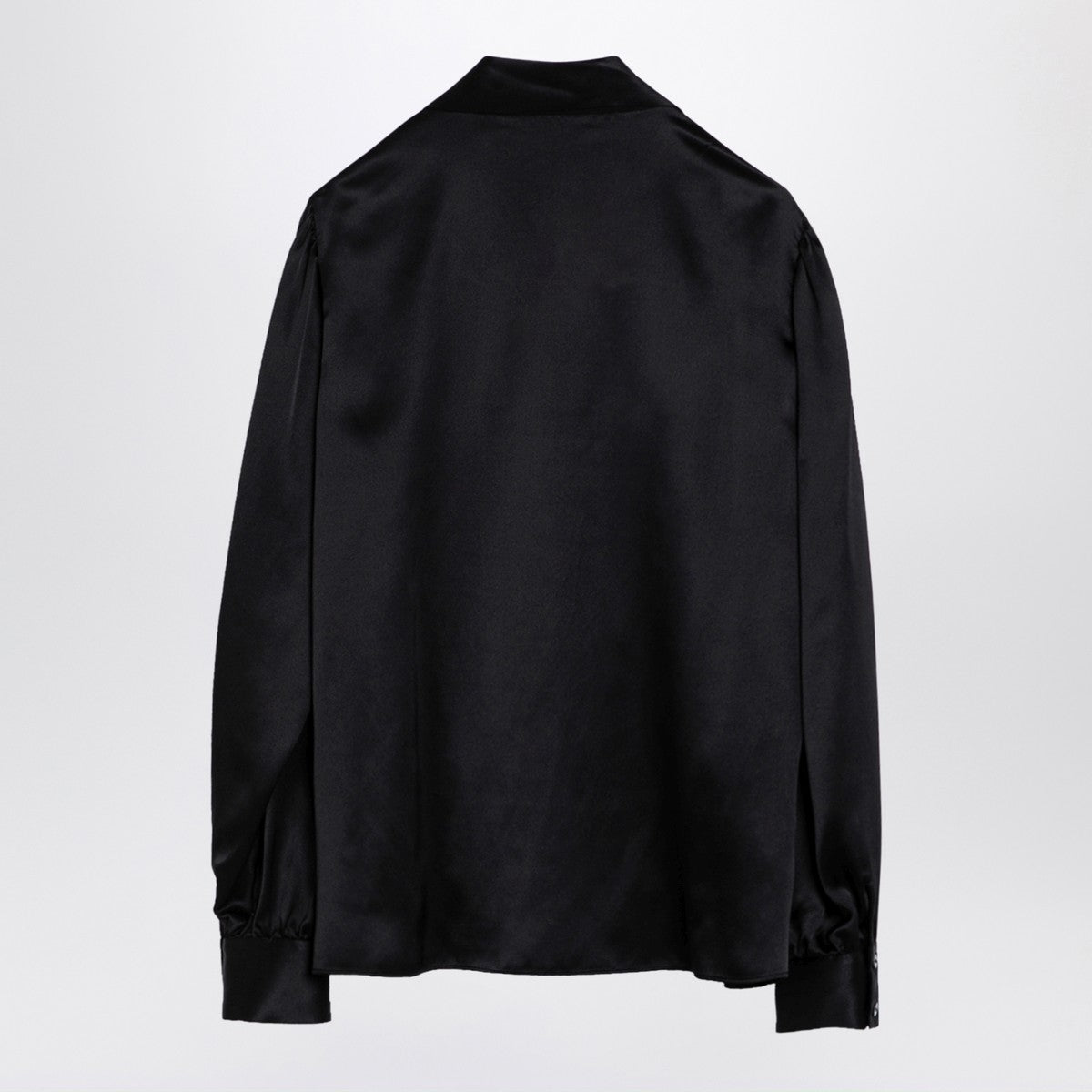 Alessandra Rich Alessandra Rich Black silk shirt with bow