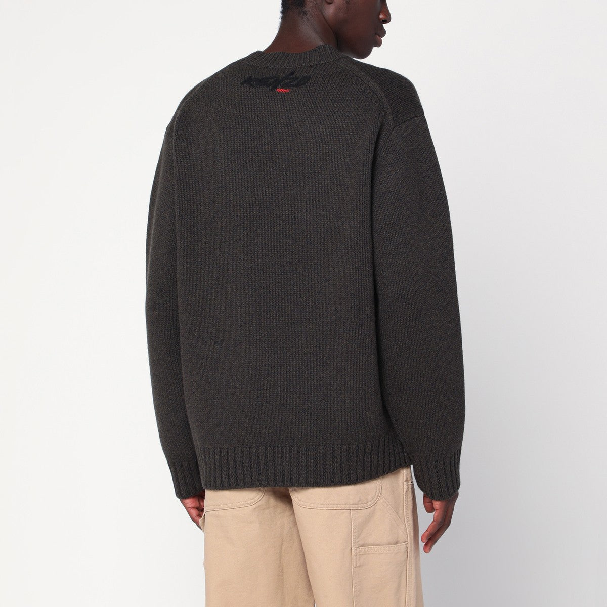 Kenzo Kenzo x Futura 2000 sweater in khaki wool