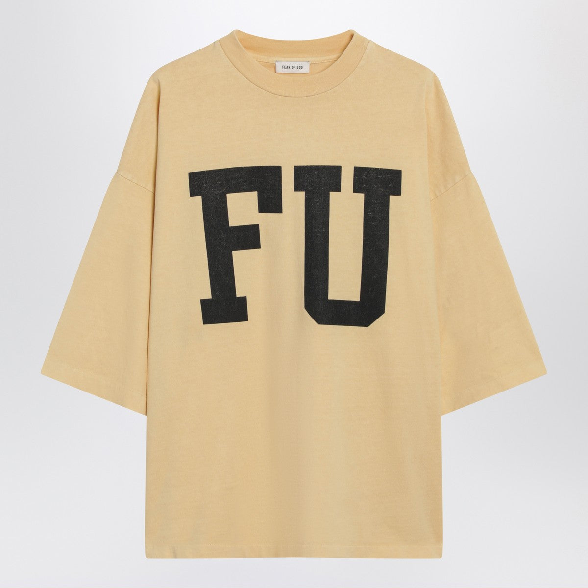 Fear of God Fear of God Yellow oversized FU T-shirt