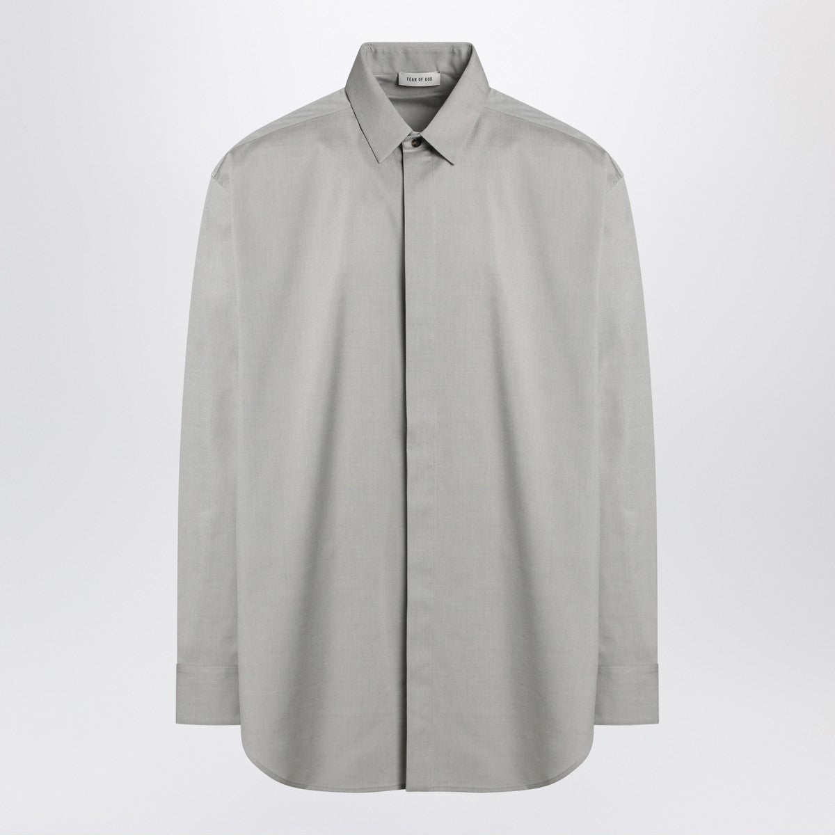 Fear of God Fear of God Grey dove grey mélange cotton shirt