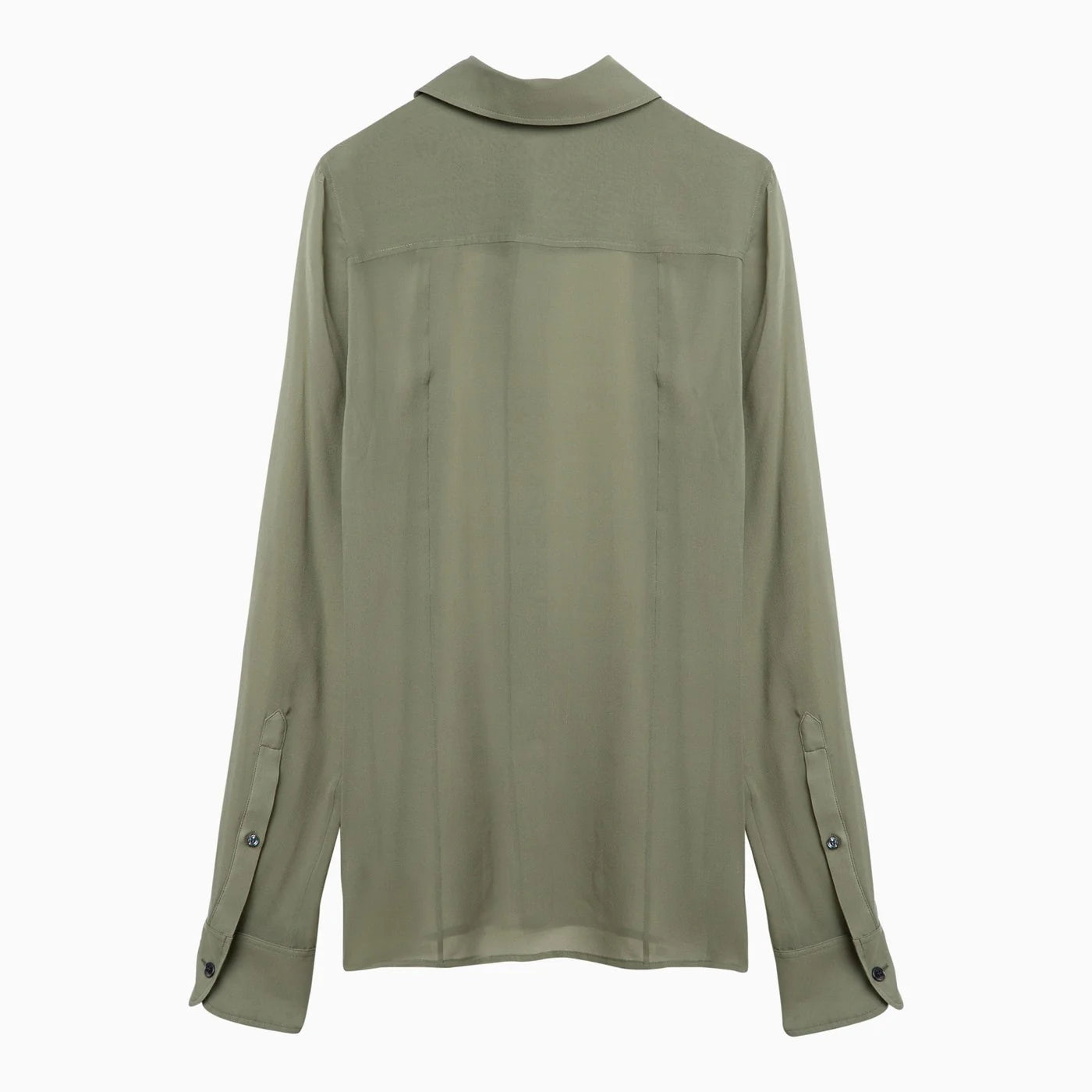 Ami Paris Olive green silk shirt