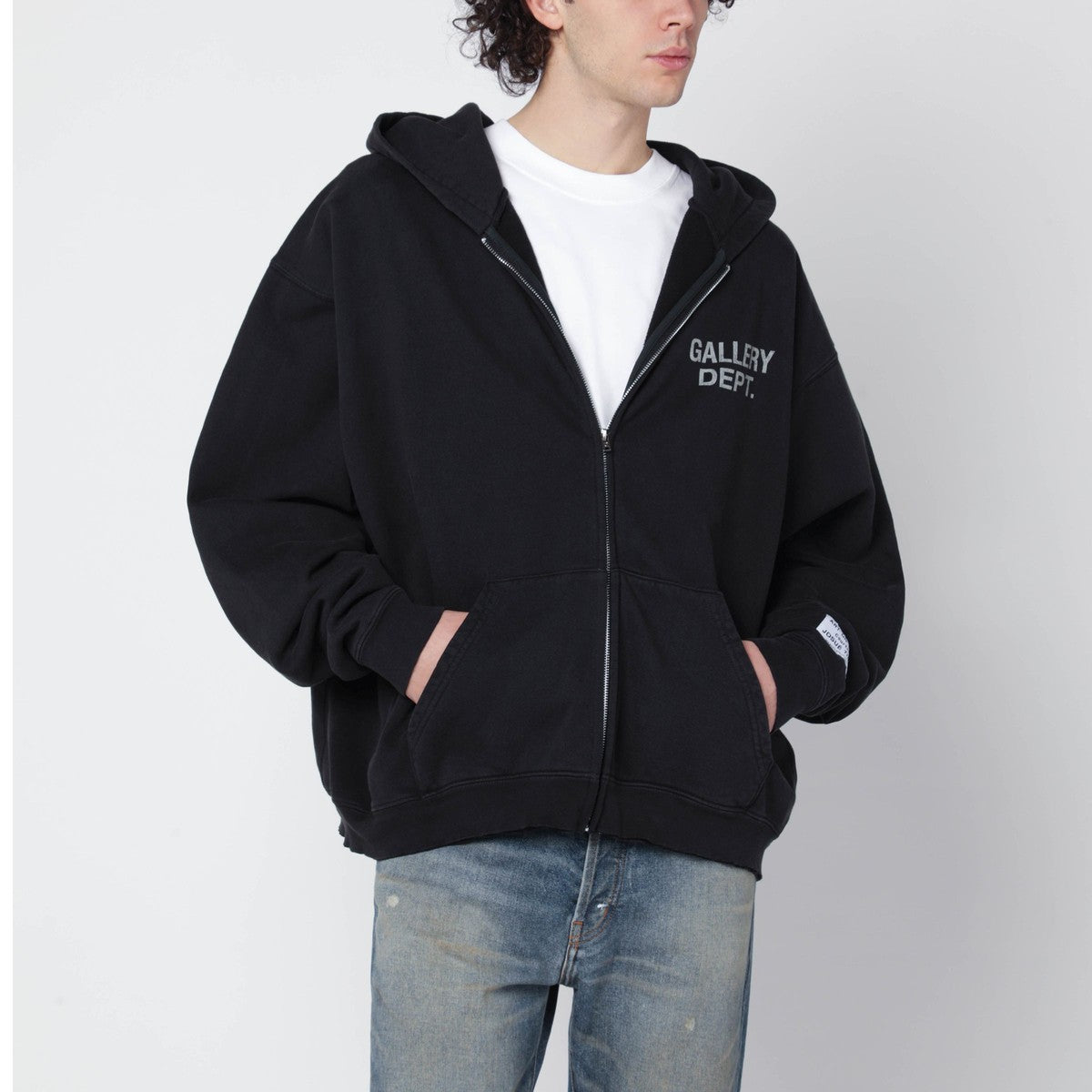 Gallery Dept. Black 90''s oversized hoodie