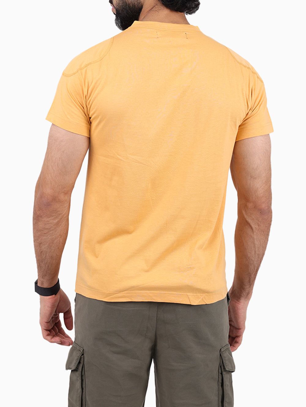 Back view of Squadra Navale Orange Cotton T-Shirt