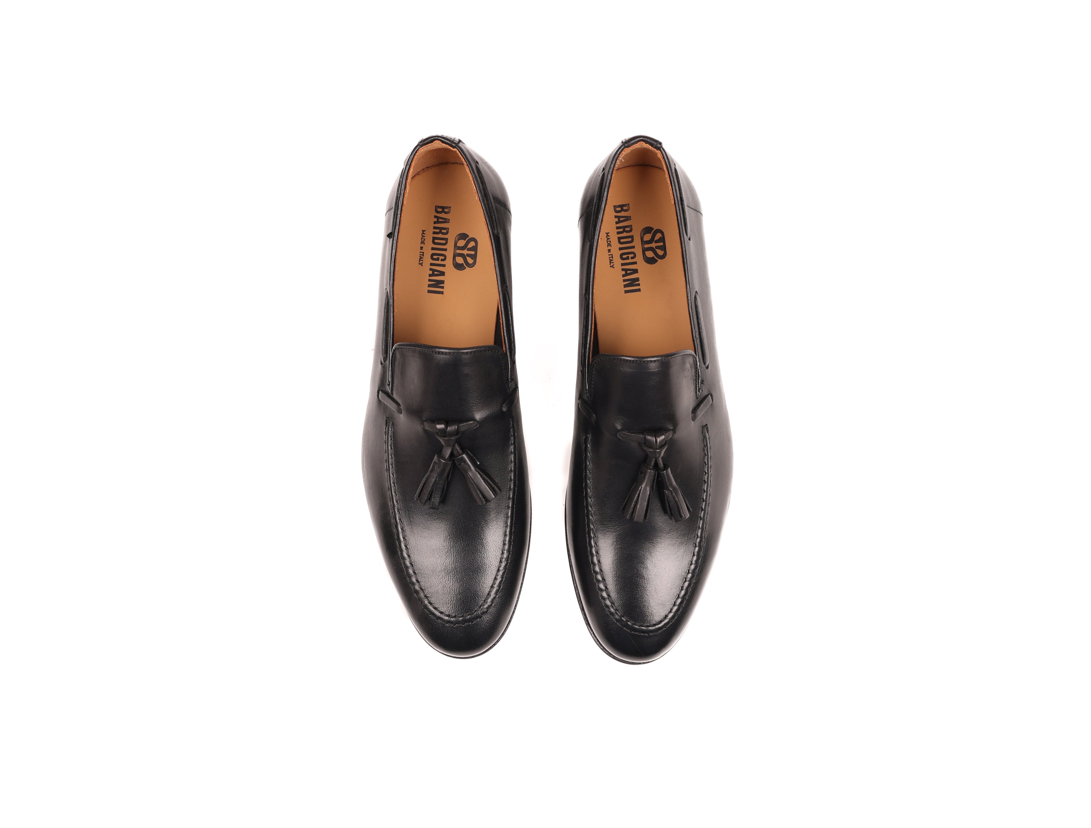 Bardigiani Black Leather Tassel Loafers