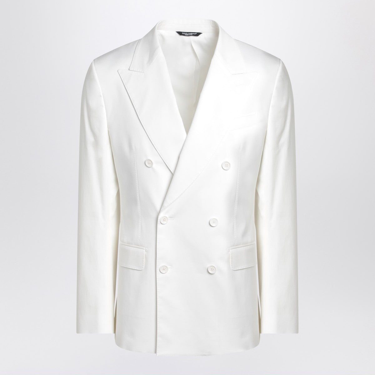 Dolce & Gabbana Dolce & Gabbana Dolce&Gabbana White single-breasted cotton jacket