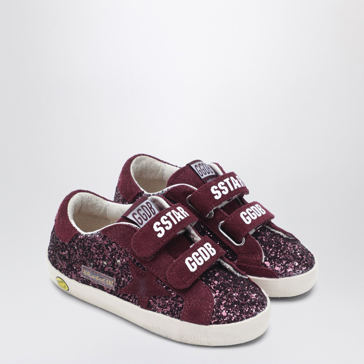 Golden Goose Golden Goose Old School sneakers in burgundy glitter